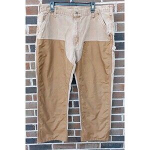 Carhartt Cordura Dungaree Canvas Carpenter Pants B192 Size 40x30 Brown
